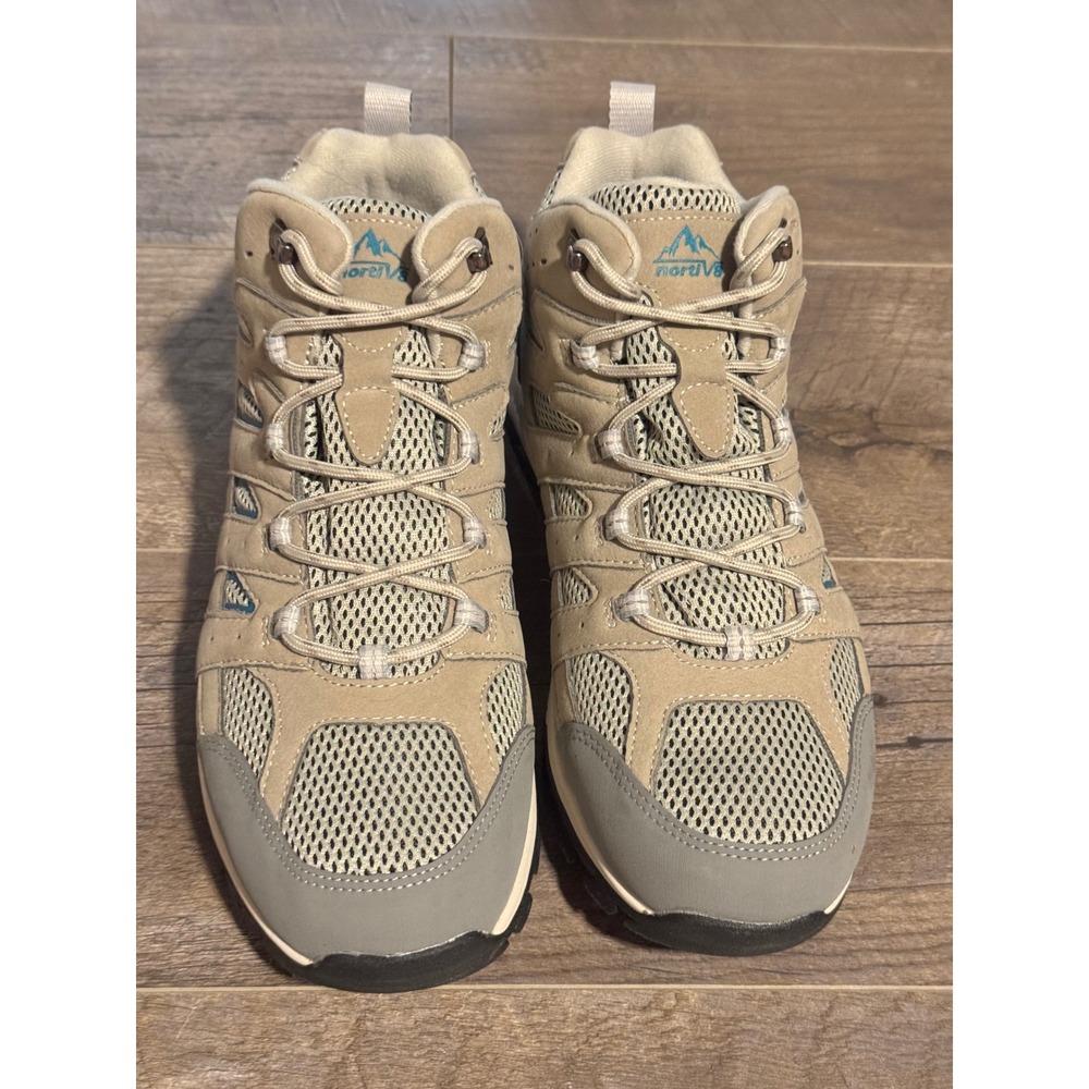 Nortiv8 Womens Hiking Boots Tan Grey Mesh Suede Trail Shoes NWUWHB2501 Size 8.5W